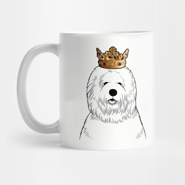 Old English Sheepdog Dog King Queen Wearing Crown by millersye